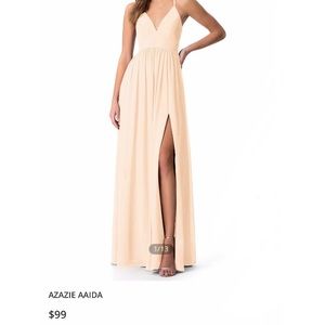 Azazie Aaida Pearl Pink Dress